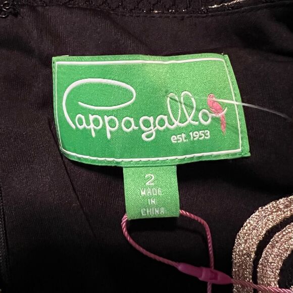 NWT! Pappagallo black dress with embellishment. - Picture 3 of 15
